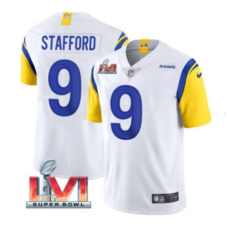Tröjor Los Angeles Rams Matthew Stafford 9 Vit 2022 Super Bowl LVI Vapor Limited - Män Tröjor Los Angeles Rams Matthew Stafford 9 Vit 2022 Super Bowl LVI Vapor Limited - Män